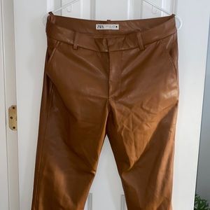 Faux leather pants